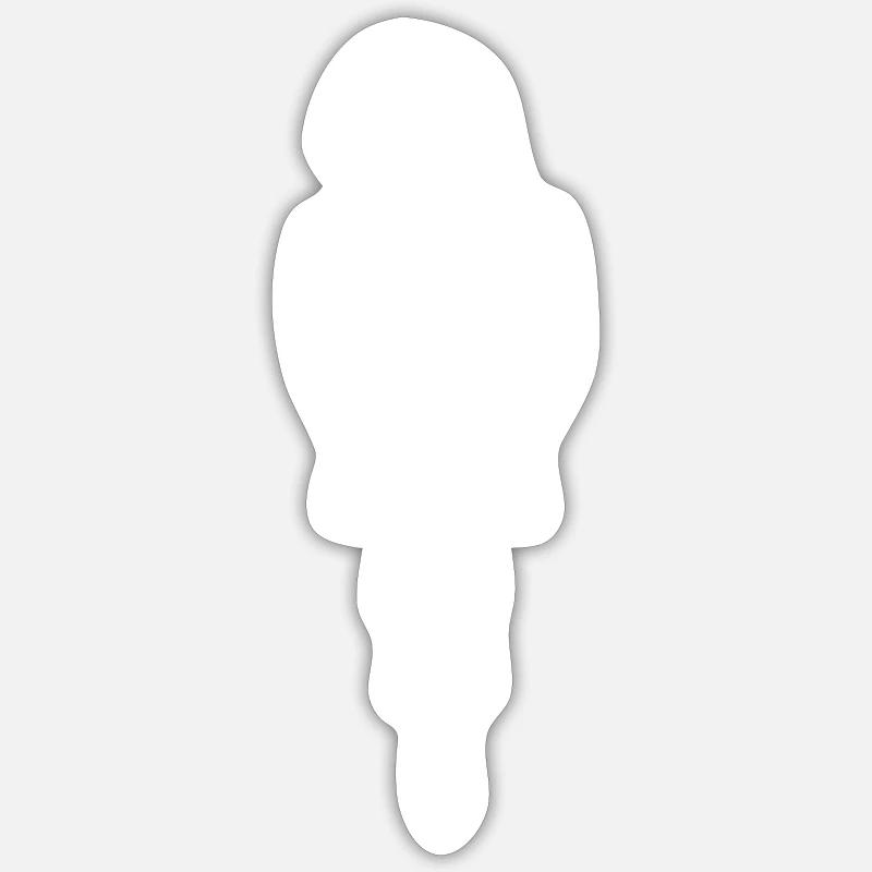 perruche - Sticker taille S (10 x 10 cm) - blanc mat