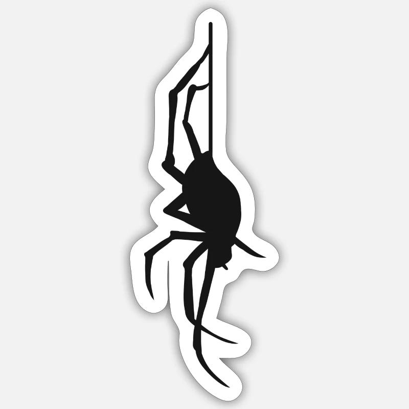 Halloween Geschenk Spinne Spinnennetz Spinnen - Sticker Größe S (10 x 10 cm) - Mattweiß