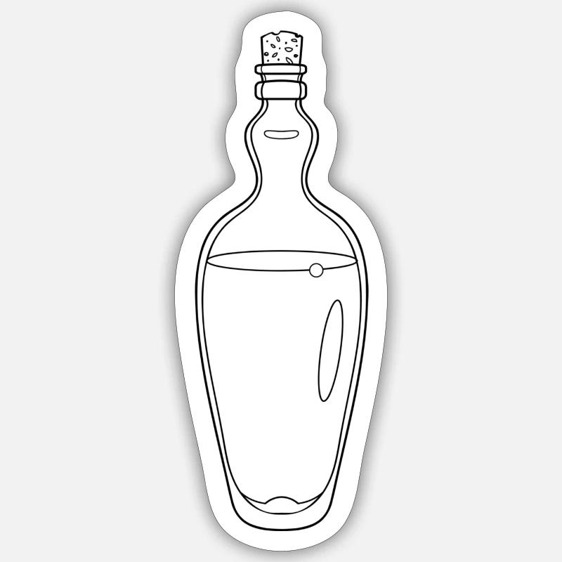 bottle - Sticker size S (10 x 10 cm) - white matte