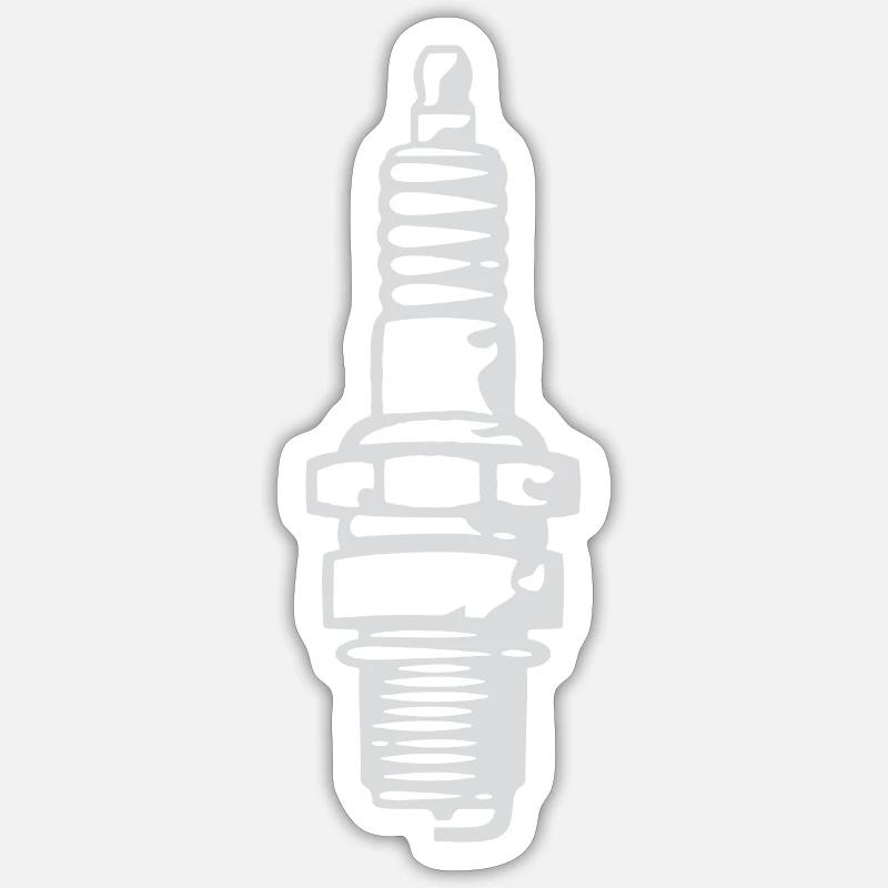 Zündkerze Spark Sticker Größe S (10 x 10 cm)