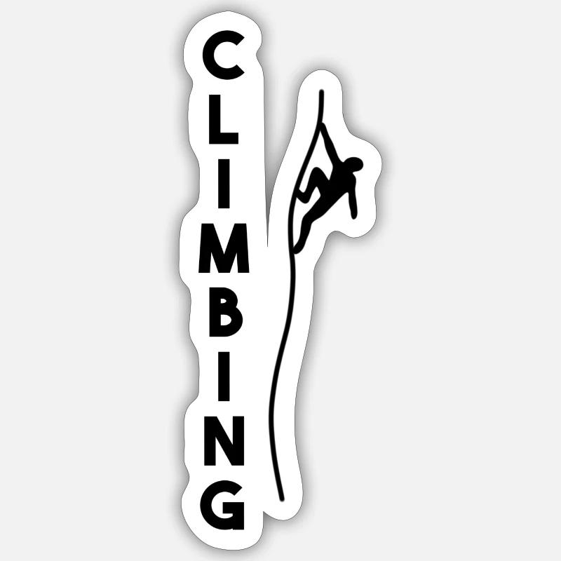 Climbing - Sticker Größe S (10 x 10 cm) - Mattweiß