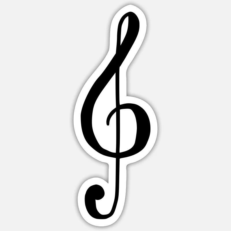Clef - Sticker size S (10 x 10 cm) - white matte