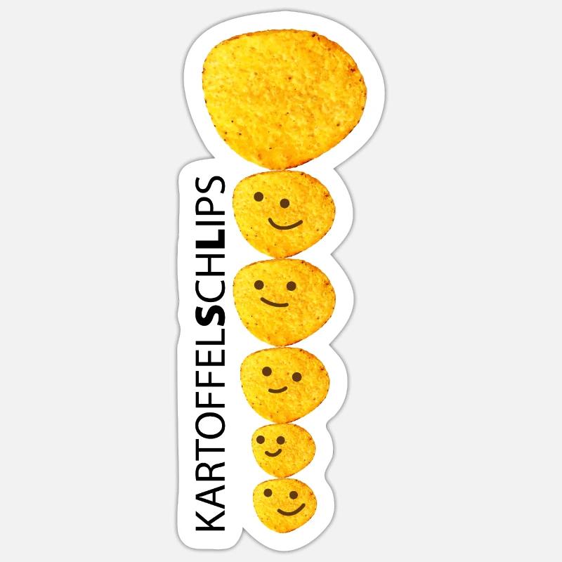 Chips und Schlips Sticker Größe S (10 x 10 cm)