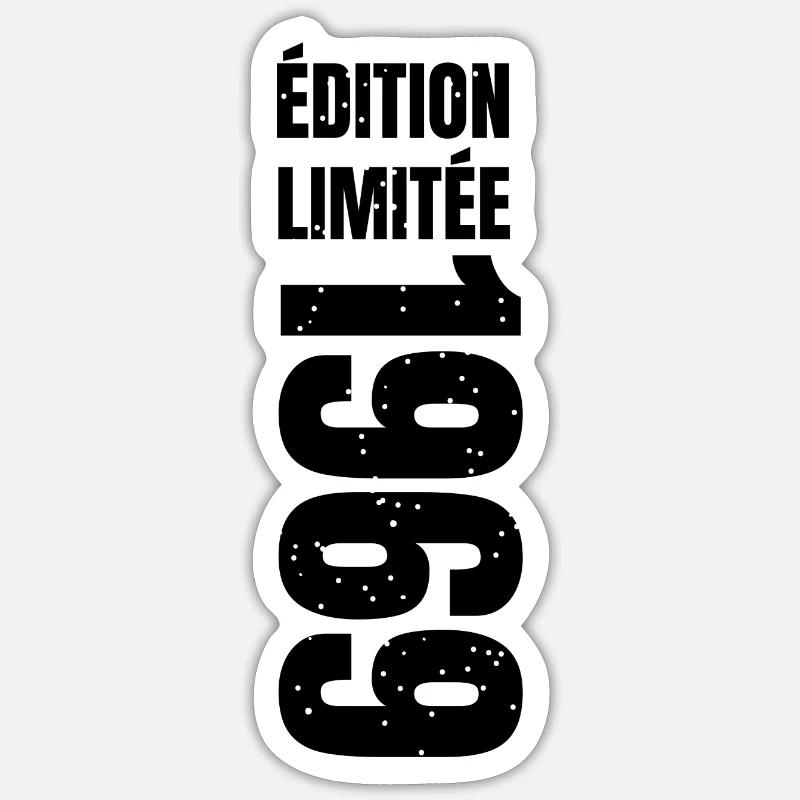 1969 édition limitée - Sticker taille S (10 x 10 cm) - blanc mat