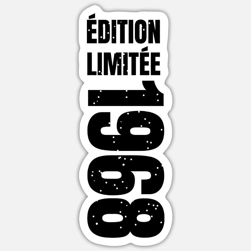 1968 édition limitée - Sticker taille S (10 x 10 cm) - blanc mat
