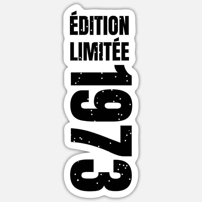 1973 édition limitée - Sticker taille S (10 x 10 cm) - blanc mat
