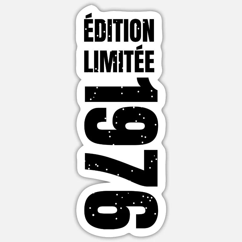 1976 édition limitée - Sticker taille S (10 x 10 cm) - blanc mat