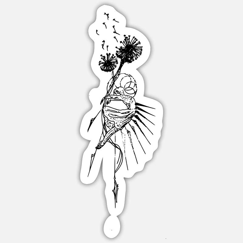 Dandelion dance Sticker size S (10 x 10 cm)