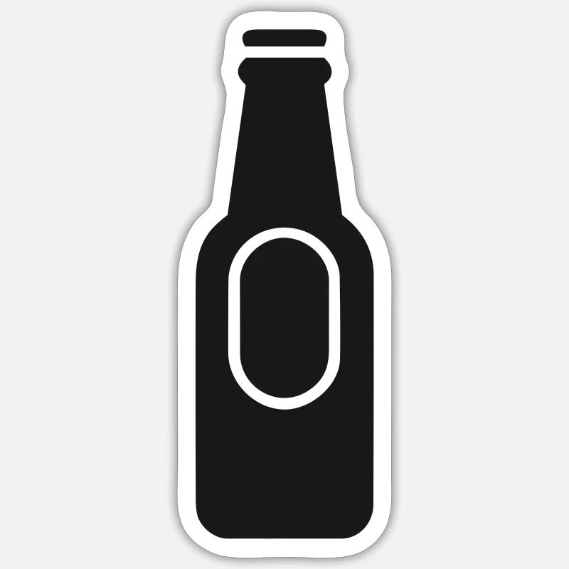 Flasche Limonade - Sticker Größe S (10 x 10 cm) - Mattweiß