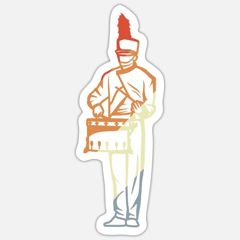 Marching Band Boy - Sticker size S (10 x 10 cm) - white matte