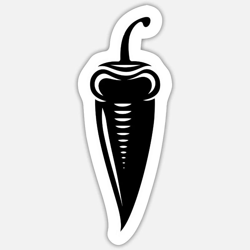 Piment - Sticker taille S (10 x 10 cm) - blanc mat