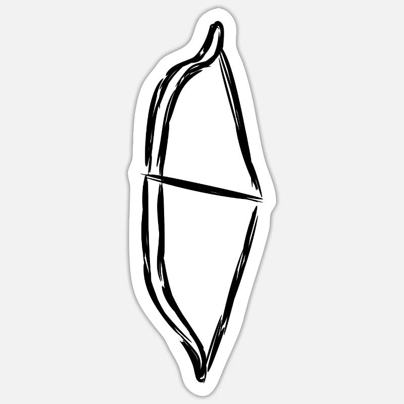 Bow Drawing - Sticker size S (10 x 10 cm) - white matte