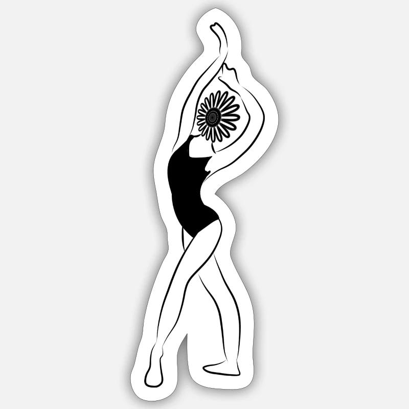 Tänzer - Sticker Größe S (10 x 10 cm) - Mattweiß