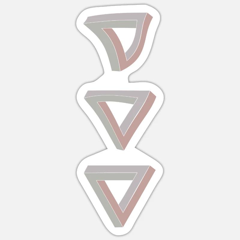 optical illusion - Sticker size S (10 x 10 cm) - white matte