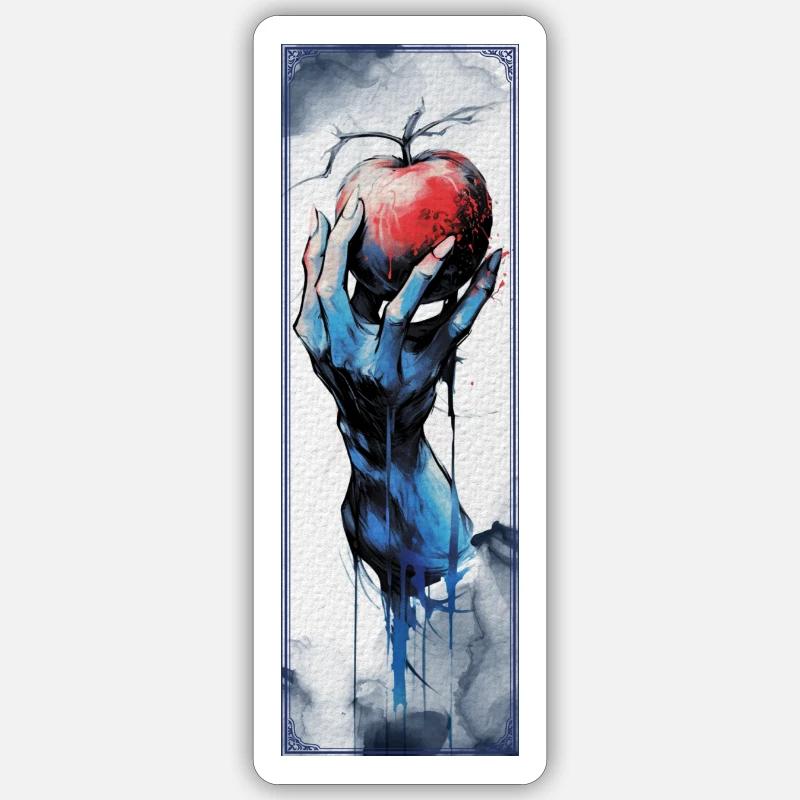Vergifteter Apfel - Sticker Größe S (10 x 10 cm) - Mattweiß