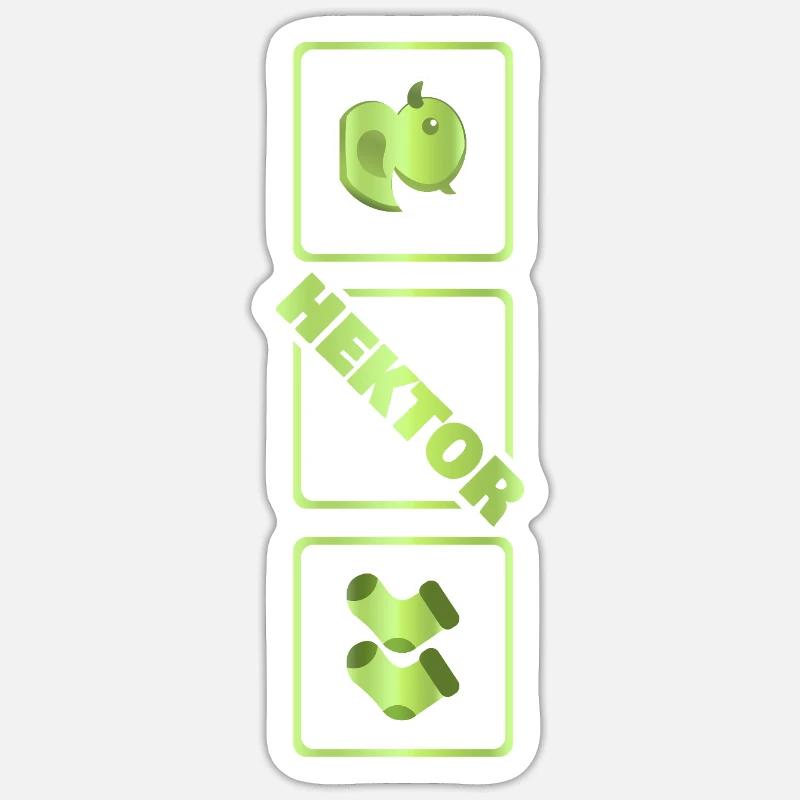 Geburt Hektor - Sticker Größe S (10 x 10 cm) - Mattweiß