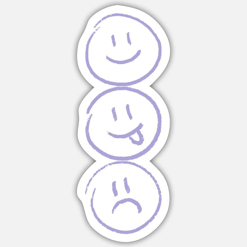 smily - Sticker Größe S (10 x 10 cm) - Mattweiß
