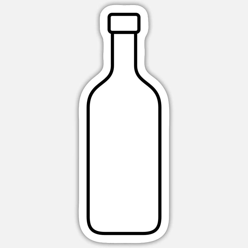 Bouteille - Sticker taille S (10 x 10 cm) - blanc mat