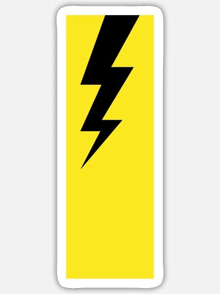 Blitz – Gewitter, Sturm & Elektrizität Power - Sticker Größe S (10 x 10 cm) - Mattweiß