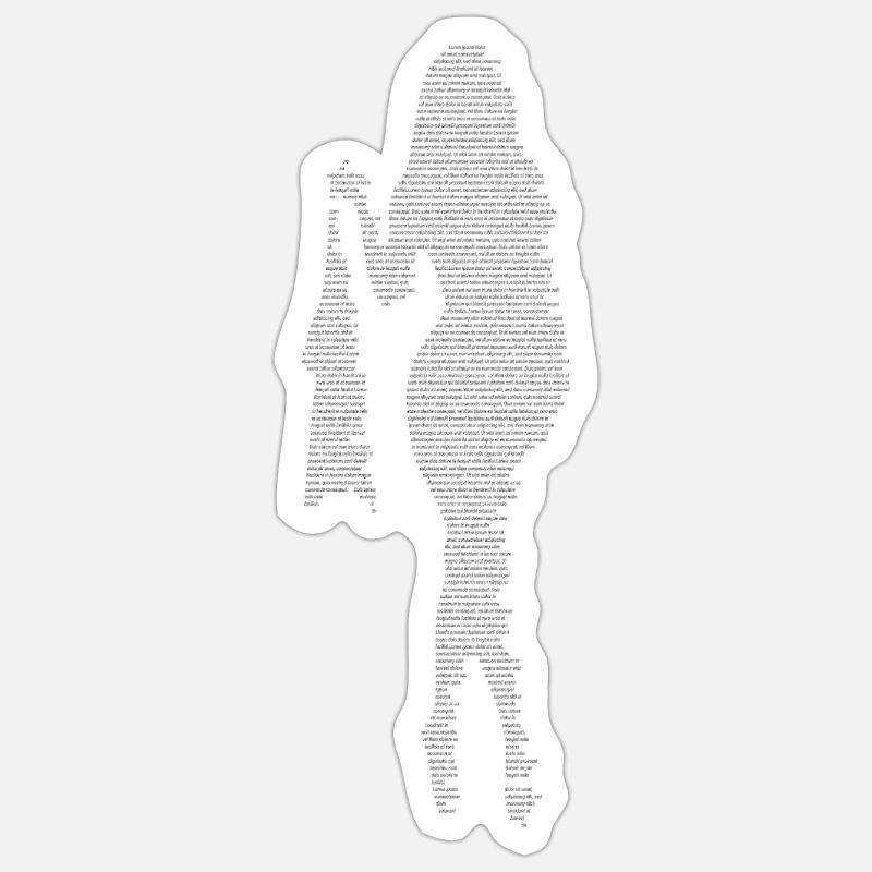 silhouette - Sticker size S (10 x 10 cm) - white matte