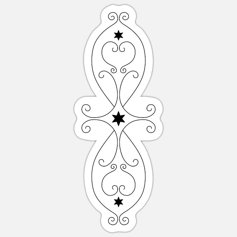Motif d’étoiles symétrique Sticker taille S (10 x 10 cm)