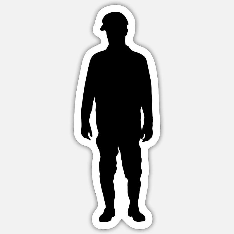 Construction Site Superintendent – Ground - Sticker size S (10 x 10 cm) - white matte