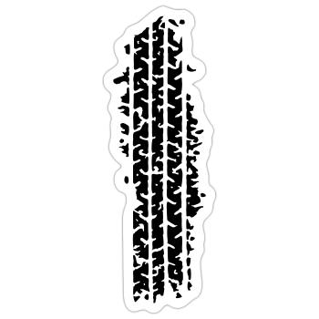 Skidmarks - Sticker size S (10 x 10 cm) - white matte - Front