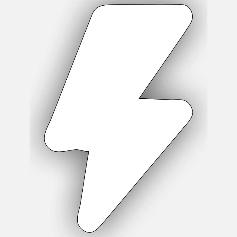 Lightning - Sticker Größe S (10 x 10 cm) - Mattweiß