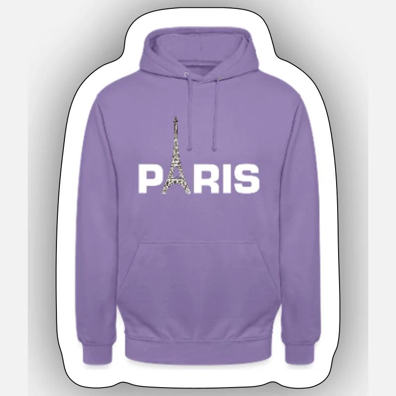 Paris Sweat à capuche avec Tour Eiffel Sticker taille S (10 x 10 cm)