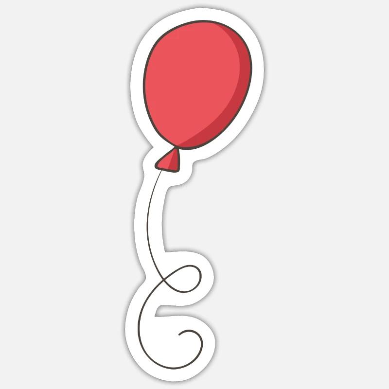 red balloon Sticker size S (10 x 10 cm)