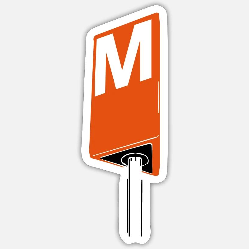 Métro d'Helsinki - Sticker taille S (10 x 10 cm) - blanc mat