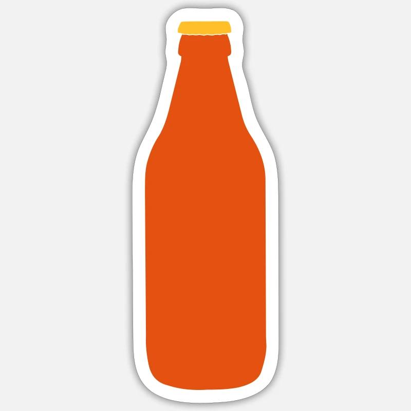 Höhlenflasche - Sticker Größe S (10 x 10 cm) - Mattweiß