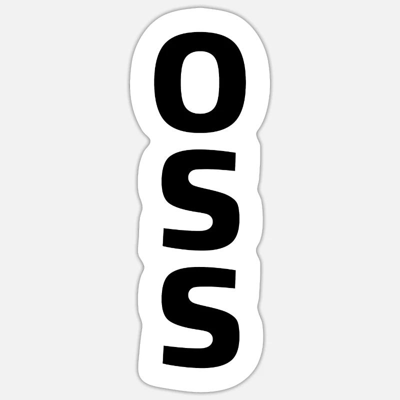 OSS - Karate Geschenkidee - Sticker Größe S (10 x 10 cm) - Mattweiß