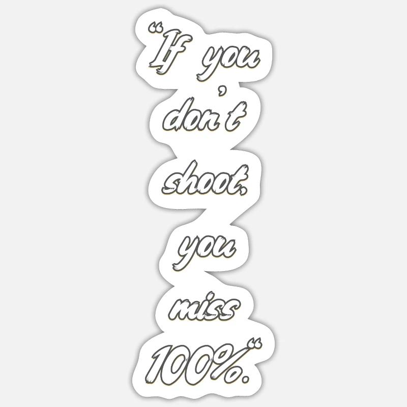Shoot - Sticker Größe S (10 x 10 cm) - Mattweiß