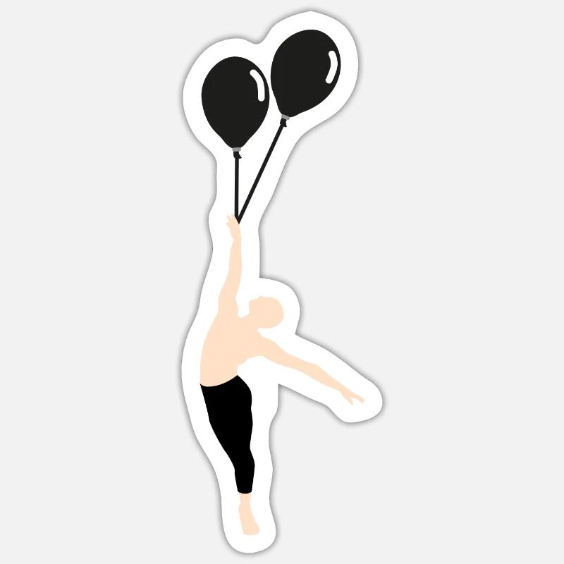 Luftballon - Sticker Größe S (10 x 10 cm) - Mattweiß