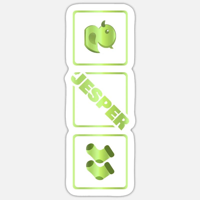 Naissance de Jesper - Sticker taille S (10 x 10 cm) - blanc mat