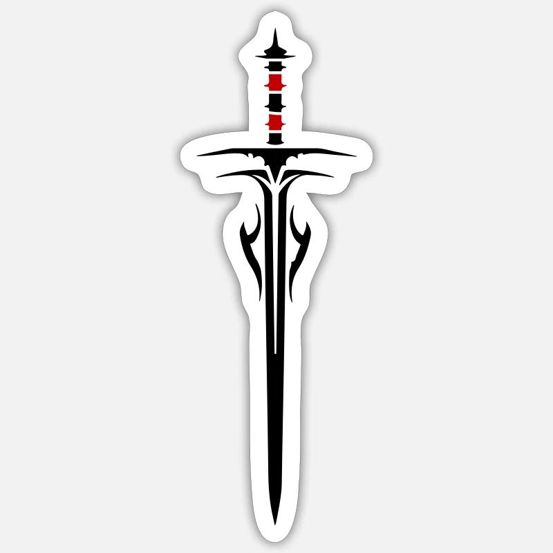 Schwert Element - Sticker Größe S (10 x 10 cm) - Mattweiß