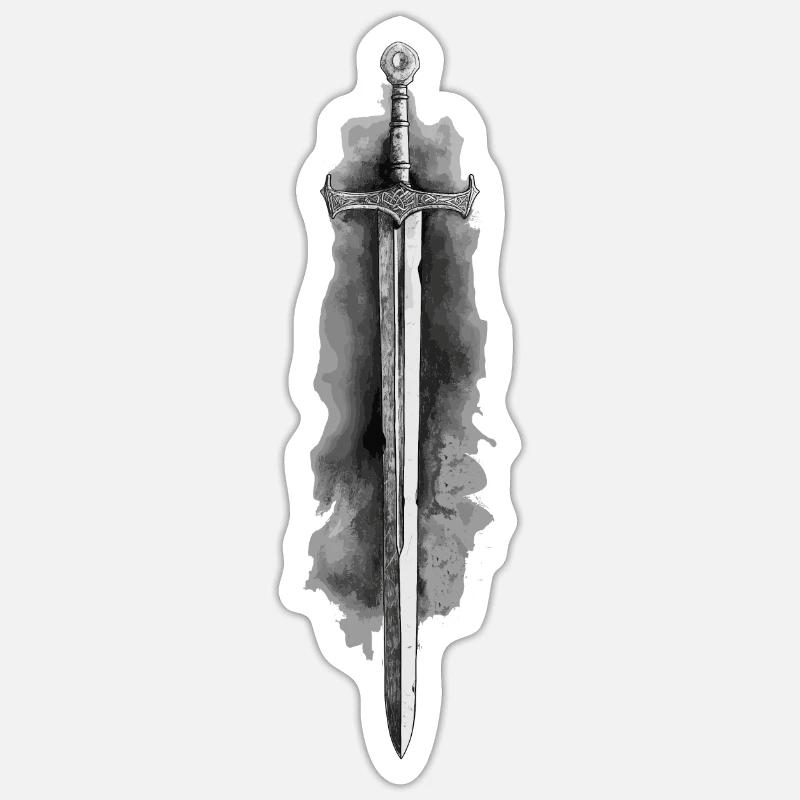 Excalibur épée épée Merlin chevalier Table ronde Sticker taille S (10 x 10 cm)