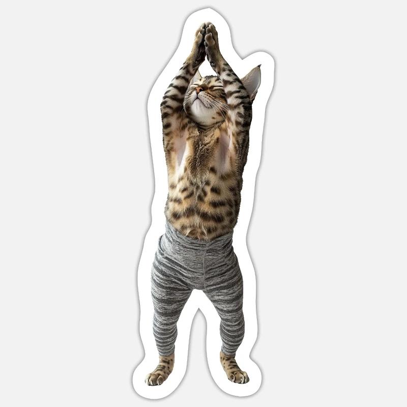Bengalen - Sticker Größe S (10 x 10 cm) - Mattweiß