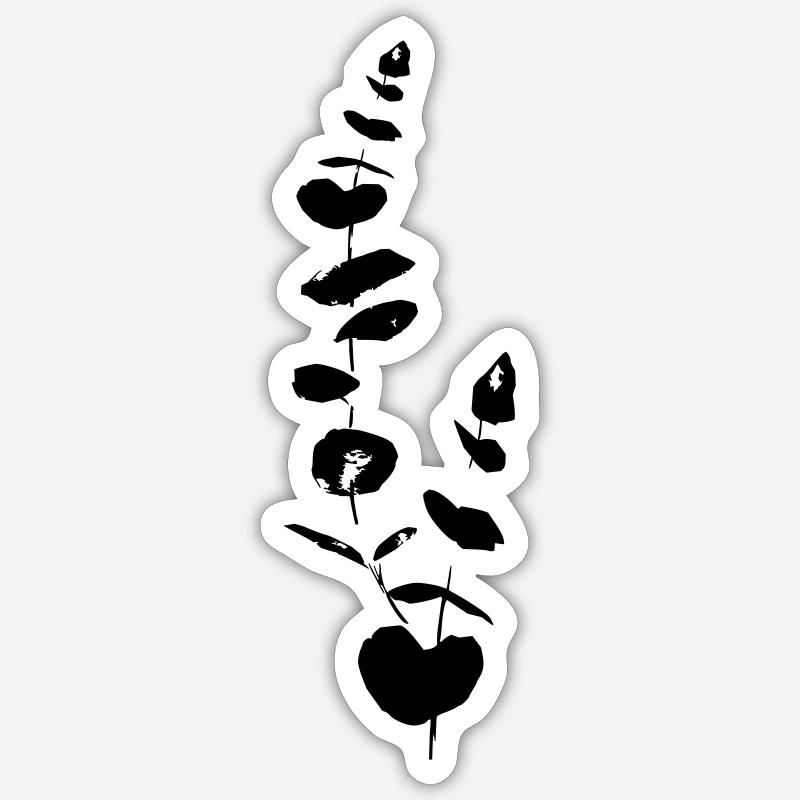 Eukalyptus - Sticker Größe S (10 x 10 cm) - Mattweiß
