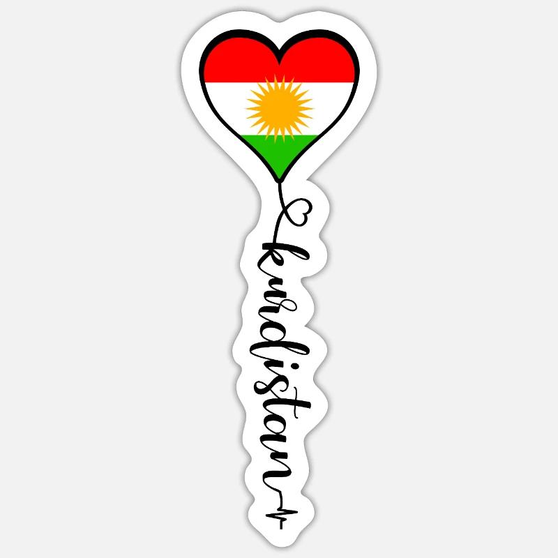 Kurdistan Flagge Bakur Bashur Rojava Rojhlt Newroz Sticker Größe S (10 x 10 cm)
