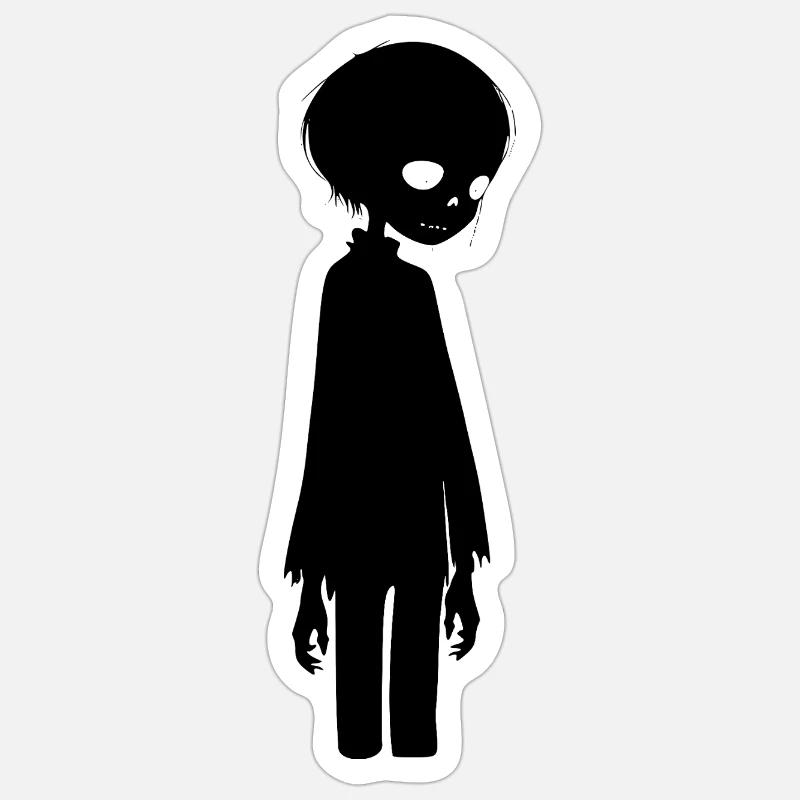 Dunkel sein - Sticker Größe S (10 x 10 cm) - Mattweiß