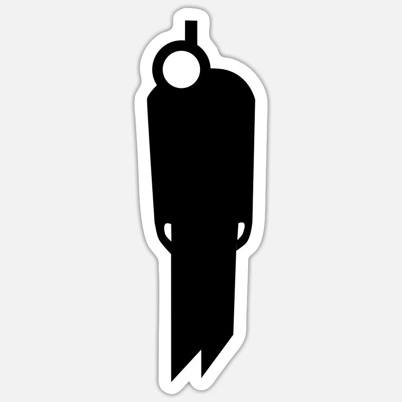 hang - Sticker taille S (10 x 10 cm) - blanc mat