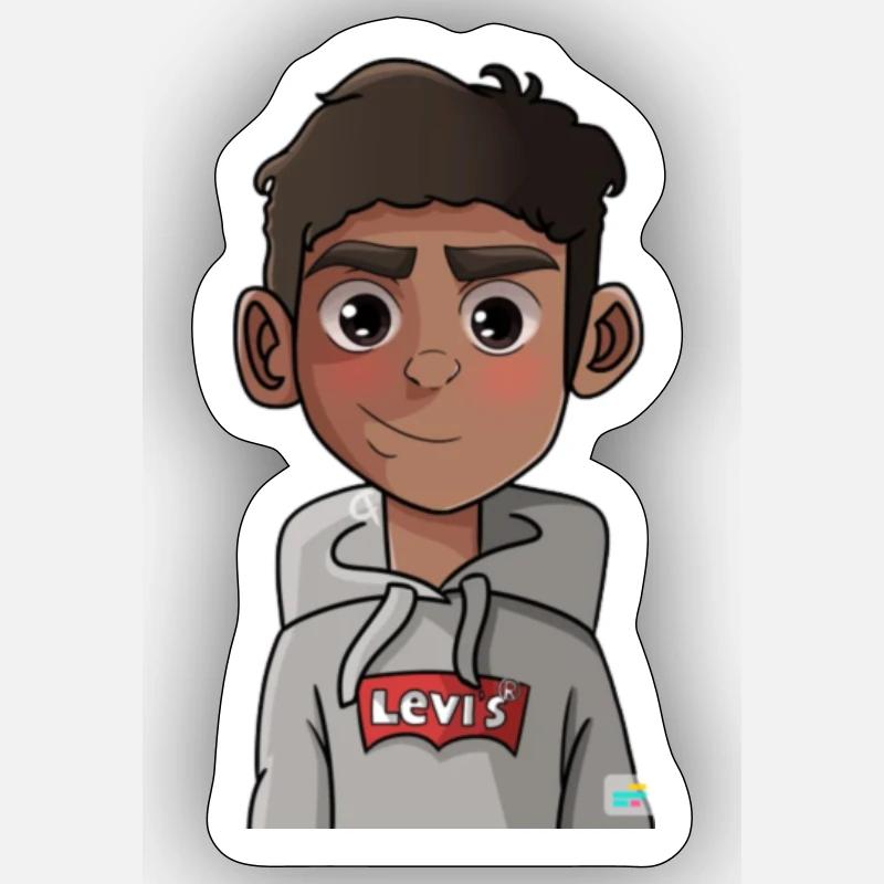 𝐂𝐚𝐫𝐭𝐨𝐨𝐧 𝐋𝐞𝐯𝐢´𝐬 𝐁𝐨𝐲 - Sticker Größe S (10 x 10 cm) - Mattweiß