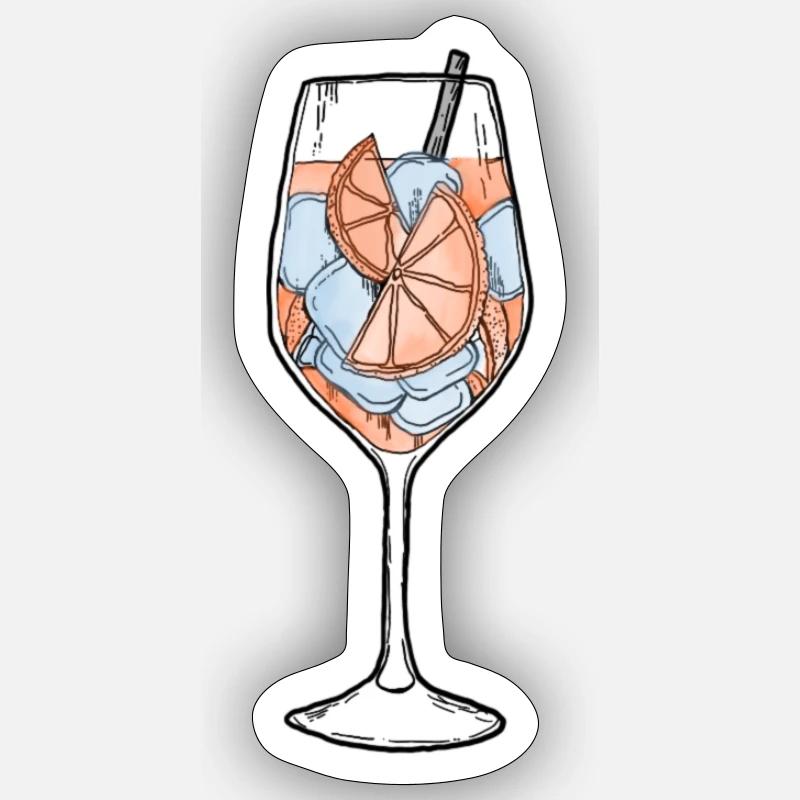 Drink - Sticker Größe S (10 x 10 cm) - Mattweiß