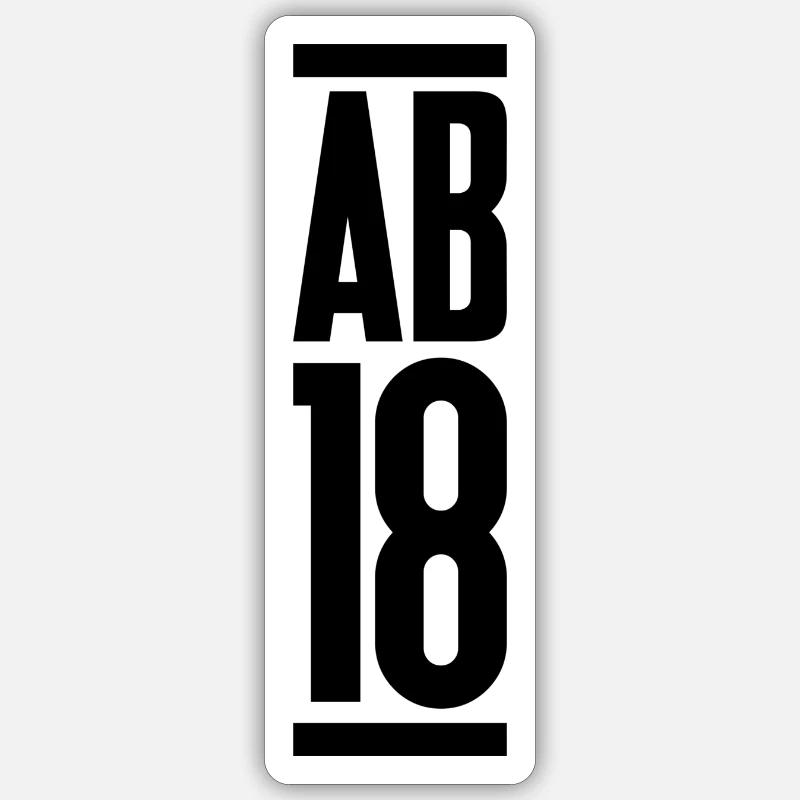Ab 18 - Sticker Größe S (10 x 10 cm) - Mattweiß