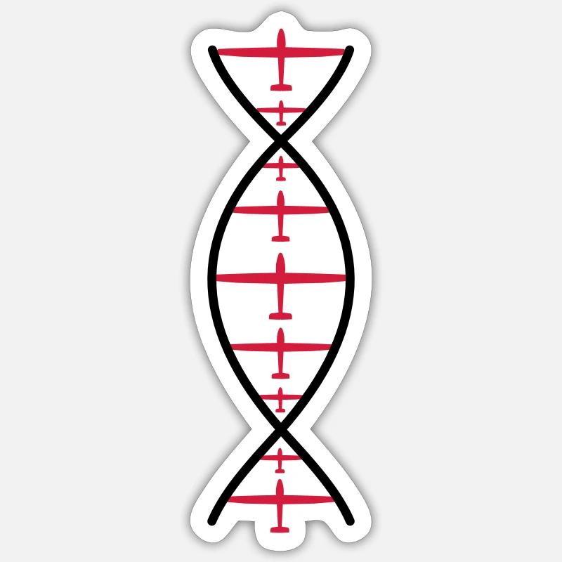 dna glider pilot - Sticker size S (10 x 10 cm) - white matte