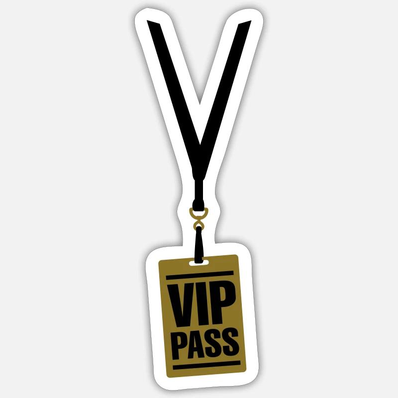 VIP Pass - Sticker taille S (10 x 10 cm) - blanc mat