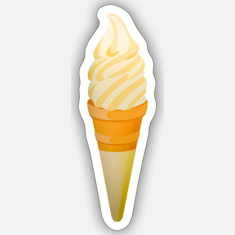 Eis Eiscreme Eiskrem Eiswaffel Softeis Softice Sticker Größe S (10 x 10 cm)