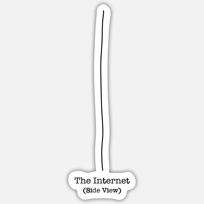 The Internet - Side View - Sticker Größe S (10 x 10 cm) - Mattweiß